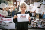 Joanna Luley in protest of Gadhimai Festival